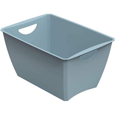 Rotho Lounge Boîte de rangement en plastique (polypropylène recyclé) sans BPA, bleu, 23 l (46 x 32 x 25 cm) Rotho Lounge Boîte de rangement en plastique (polypropylène recyclé) sans BPA, bleu, 23 l (46 x 32 x 25 cm)