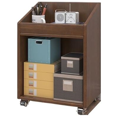 Cenz-888 Classeur Classeur sous bureau en bois massif, armoire latérale de rangement Mobile avec roue, basse, petite étagère bibliothèque Support d'imprimante(Brown) Cenz-888 Classeur Classeur sous bureau en bois massif, armoire latérale de rangement Mobile avec roue, basse, petite étagère bibliothèque Support d'imprimante(Brown)