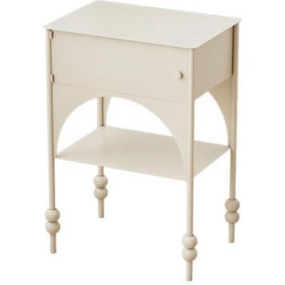 L8p2B5s7 Table de chevet Table de chevet en métal avec tiroirs, pieds d'étagère ouverts for l'organisation du rangement la chambre à coucher(Blanc) L8p2B5s7 Table de chevet Table de chevet en métal avec tiroirs, pieds d'étagère ouverts for l'organisation du rangement la chambre à coucher(Blanc)