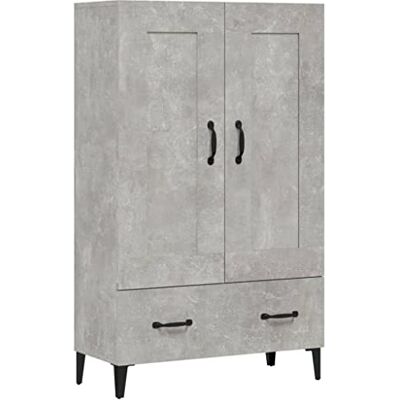 vidaXL Buffet Haut Armoire de Rangement Organisateur de Maison Meuble de Rangement Salle de Séjour Intérieur Gris Béton 70x31x115 cm Bois d'Ingénierie vidaXL Buffet Haut Armoire de Rangement Organisateur de Maison Meuble de Rangement Salle de Séjour Intérieur Gris Béton 70x31x115 cm Bois d'Ingénierie