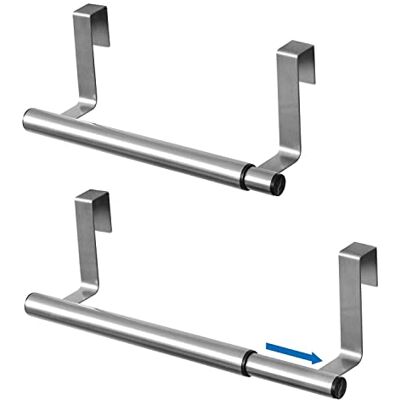 Tatkraft Spread – Porte-serviettes extensible pour porte – Porte-serviettes pour placard, tiroir, armoire – Anti-rayures – Acier inoxydable – 25–40 x 8 x 9 cm Tatkraft Spread – Porte-serviettes extensible pour porte – Porte-serviettes pour placard, tiroir, armoire – Anti-rayures – Acier inoxydable – 25–40 x 8 x 9 cm