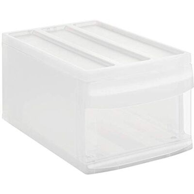 Rotho Systemix Boîte à Tiroirs 1 Tiroir, Plastique (PP) sans BPA, Transparent, M (39,5 X 25,5 X 20,3 cm) Rotho Systemix Boîte à Tiroirs 1 Tiroir, Plastique (PP) sans BPA, Transparent, M (39,5 X 25,5 X 20,3 cm)