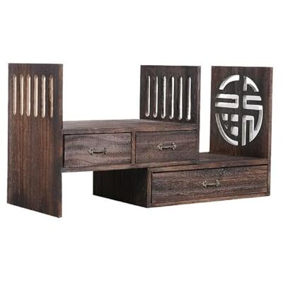 YANG11FAN Installation Organisateur de bureau, étagère réglable, petit comptoir en bois, présentoir Style libre YANG11FAN Installation Organisateur de bureau, étagère réglable, petit comptoir en bois, présentoir Style libre