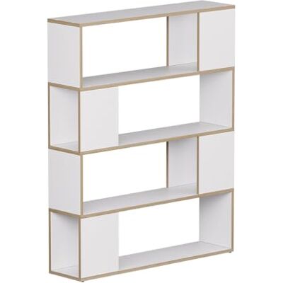 Vicco Séparation de pièce "Eneos", blanc/chêne, 100x124.5cm utilisable comme étagère autoportante pour une division flexible de l’espace Vicco Séparation de pièce "Eneos", blanc/chêne, 100x124.5cm utilisable comme étagère autoportante pour une division flexible de l’espace