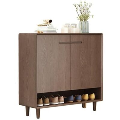 NexaGeniX Rangement chaussures Organisateur d'armoire à chaussures autoportant 5 niveaux for l'entrée, armoire de rangement en bois, avec 2 portes, étagères réglables(Brown,100cm) NexaGeniX Rangement chaussures Organisateur d'armoire à chaussures autoportant 5 niveaux for l'entrée, armoire de rangement en bois, avec 2 portes, étagères réglables(Brown,100cm)