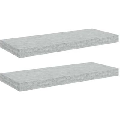 vidaXL 2x Étagères murales flottantes Gris Béton MDF - Étagères murales vidaXL 2x Étagères murales flottantes Gris Béton MDF - Étagères murales