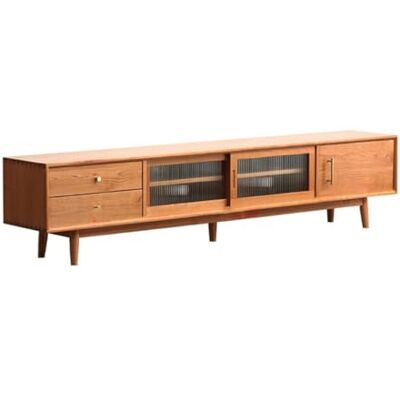 SBCGFY Meuble TV de salon en bois de cerisier Meuble TV en bois massif Porte en verre Meuble audio-visuel Meuble de rangement pour salon Centre de divertissement Buffet TV avec rangement SBCGFY Meuble TV de salon en bois de cerisier Meuble TV en bois massif Porte en verre Meuble audio-visuel Meuble de rangement pour salon Centre de divertissement Buffet TV avec rangement