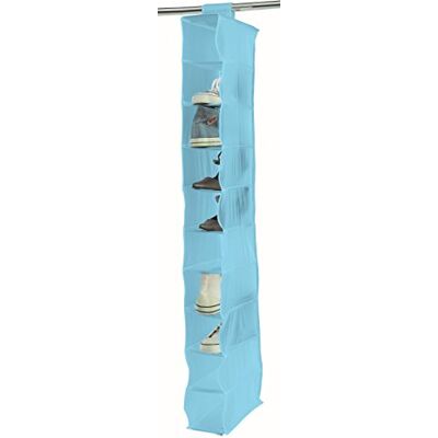Compactor Nordic Color Porte-tout 9 niveaux en tissu, bleu Baltique, 15 x 30 x 128 cm Compactor Nordic Color Porte-tout 9 niveaux en tissu, bleu Baltique, 15 x 30 x 128 cm