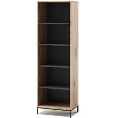 Vicco Bibliothèque "Eliza", Chêne Viking, 60x180cm avec 5 compartiments, convient pour le rangement de livres et d’objets de décoration Vicco Bibliothèque "Eliza", Chêne Viking, 60x180cm avec 5 compartiments, convient pour le rangement de livres et d’objets de décoration
