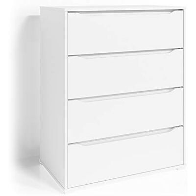 Vicco Commode avec tiroirs "Ruben", Blanc, 48x101.6cm pour le rangement de vêtements et d’objets du quotidien Vicco Commode avec tiroirs "Ruben", Blanc, 48x101.6cm pour le rangement de vêtements et d’objets du quotidien