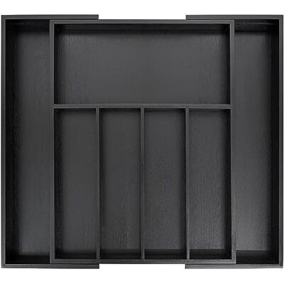 VaeFae Organiseur en Bambou Extensible pour Tiroir, Plateau à Couverts et Argenterie avec Séparateurs en Bois pour Ustensiles de Cuisine (Noir) VaeFae Organiseur en Bambou Extensible pour Tiroir, Plateau à Couverts et Argenterie avec Séparateurs en Bois pour Ustensiles de Cuisine (Noir)