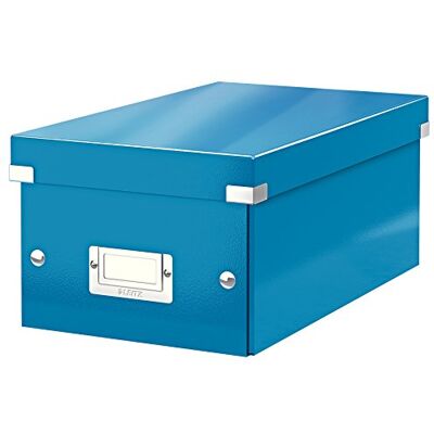 Leitz Wow Click & Store 60420036 Boîte de Rangement pour DVD Bleu Leitz Wow Click & Store 60420036 Boîte de Rangement pour DVD Bleu