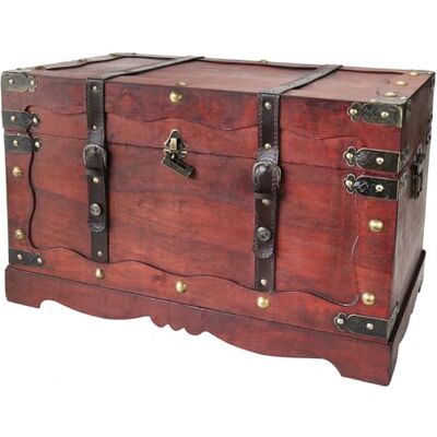 HMF 6400-160 Coffre au trésor en bois avec cadenas 60 x 35 x 38 cm Grand France HMF 6400-160 Coffre au trésor en bois avec cadenas 60 x 35 x 38 cm Grand France