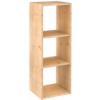 Astigarraga - Étagère Modulaire en Pin avec 3 Cubes Astigarraga - Étagère Modulaire en Pin avec 3 Cubes