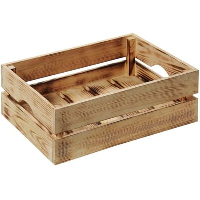 Kesper Boîte de rangement en pin flammé 40 x 30 x 15 cm 69504 Kesper Boîte de rangement en pin flammé 40 x 30 x 15 cm 69504