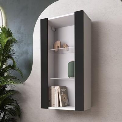 Komodee Vitrine Suspendue Tivoli A1 Wotan/Blanc 50x100x29 cm Komodee Vitrine Suspendue Tivoli A1 Wotan/Blanc 50x100x29 cm
