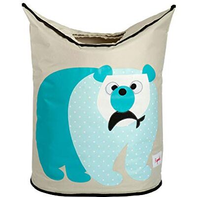 3 Sprouts Panier à linge, panier de rangement pour bébé, récipient d'organisation pour vêtements de maternelle, ours polaire 3 Sprouts Panier à linge, panier de rangement pour bébé, récipient d'organisation pour vêtements de maternelle, ours polaire