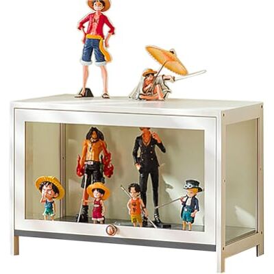 YFWOKSL Vitrine avec porte en verre acrylique 1 à 5 niveaux en bambou naturel pour objets de collection, forte capacité de charge, armoire de rangement avec YFWOKSL Vitrine avec porte en verre acrylique 1 à 5 niveaux en bambou naturel pour objets de collection, forte capacité de charge, armoire de rangement avec