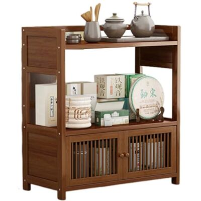 JingNian Organisateur de thé en bambou avec tiroir, armoire en bois pour sachets de thé, bocaux et bouteilles, étagère de rangement compacte pour maison et cuisine (style1,70 cm) JingNian Organisateur de thé en bambou avec tiroir, armoire en bois pour sachets de thé, bocaux et bouteilles, étagère de rangement compacte pour maison et cuisine (style1,70 cm)