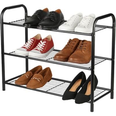 Amig 25383 Étagère à chaussures SOLID 650 x 260 x 520 mm Acier Noir Amig 25383 Étagère à chaussures SOLID 650 x 260 x 520 mm Acier Noir