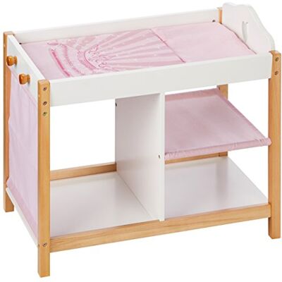 roba Table à langer de Poupée en Bois Scarlett avec Tringle à Vêtements et Étagère de Rangement + Matelas à langer Blanc roba Table à langer de Poupée en Bois Scarlett avec Tringle à Vêtements et Étagère de Rangement + Matelas à langer Blanc