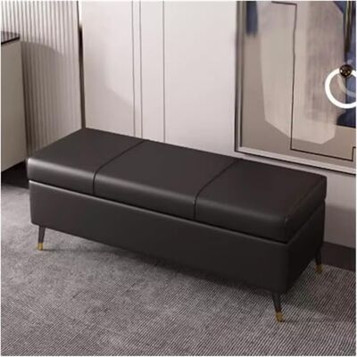 LYMGRZ Banc à chaussures noir pour maison, entrée, chevet ou canapé, 160 cm de long avec compartiment de rangement LYMGRZ Banc à chaussures noir pour maison, entrée, chevet ou canapé, 160 cm de long avec compartiment de rangement