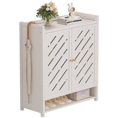 FHSLKXIM Meuble à chaussures pliable en bambou multifonction avec portes, installation sans espace, pour entrée, couloir et placard, B, 60 x 32100 cm FHSLKXIM Meuble à chaussures pliable en bambou multifonction avec portes, installation sans espace, pour entrée, couloir et placard, B, 60 x 32100 cm