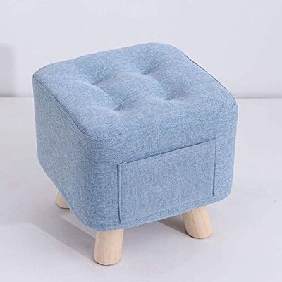 MavChanolia Repose-pieds carré en tissu bleu avec sac de rangement, version améliorée, pieds en bois massif, petite chaise pour changer de chaussures dans l'entrée ou la chambre à coucher MavChanolia Repose-pieds carré en tissu bleu avec sac de rangement, version améliorée, pieds en bois massif, petite chaise pour changer de chaussures dans l'entrée ou la chambre à coucher