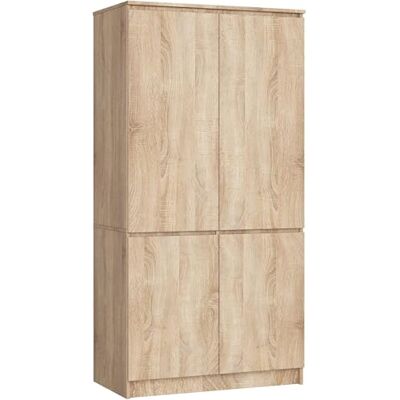 AKORD Kit d'armoire S90 90 cm Penderie avec 4 portes Extension de garde-robe Extension pour une armoire L 90 x H 180 x P 51 cm Poids 66,6 kg Chêne Sonoma AKORD Kit d'armoire S90 90 cm Penderie avec 4 portes Extension de garde-robe Extension pour une armoire L 90 x H 180 x P 51 cm Poids 66,6 kg Chêne Sonoma