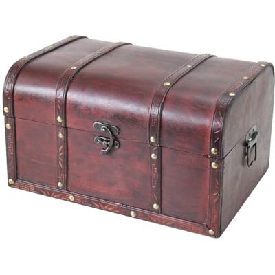HMF 6406-135 Coffre au trésor en bois 35 x 25 x 20 cm Grand Portugal HMF 6406-135 Coffre au trésor en bois 35 x 25 x 20 cm Grand Portugal