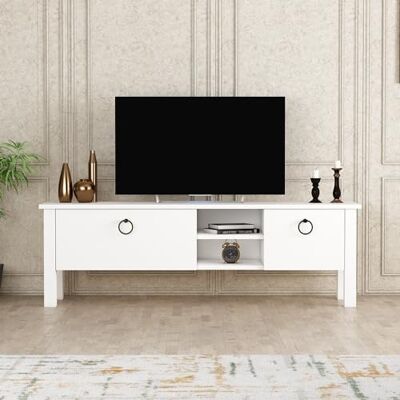 Kalune Design Ximena - Meuble TV Blanc Moderne - TV Möbel Kalune Design Ximena - Meuble TV Blanc Moderne - TV Möbel