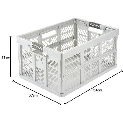KEEEPER Contenant de rangement pliable argent clair - 45L KEEEPER Contenant de rangement pliable argent clair - 45L