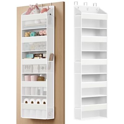 SONGMICS Étagère Suspendue, 5 Compartiments, Rangement Suspendu, Pliable, Rangement Penderie, Crochets en métal, Transparent, Pochettes Latérales, Blanc Nuage RDH010WH01 SONGMICS Étagère Suspendue, 5 Compartiments, Rangement Suspendu, Pliable, Rangement Penderie, Crochets en métal, Transparent, Pochettes Latérales, Blanc Nuage RDH010WH01