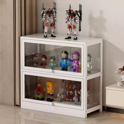 YFWOKSL Vitrine, vitrine, vitrine en acrylique avec portes, vitrines pour objets de collection, bibliothèque et bibliothèque pour salle de jeux, chambre à coucher, trophée (couleur : 60 cm, taille : 2 YFWOKSL Vitrine, vitrine, vitrine en acrylique avec portes, vitrines pour objets de collection, bibliothèque et bibliothèque pour salle de jeux, chambre à coucher, trophée (couleur : 60 cm, taille : 2