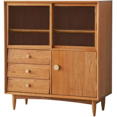 SnamicE Buffet nordique en bois massif Buffet en bois de cerisier Armoire de rangement en bois massif Meuble moderne et minimaliste Meuble à thé Buffet SnamicE Buffet nordique en bois massif Buffet en bois de cerisier Armoire de rangement en bois massif Meuble moderne et minimaliste Meuble à thé Buffet