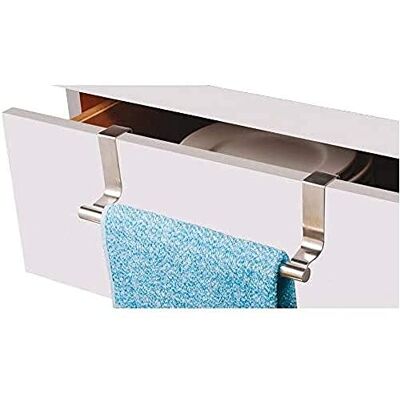 MSV 110330 Patère pour Torchons/Serviettes Acier Inoxydable Métal 24 x 6,5 x 0,1 cm MSV 110330 Patère pour Torchons/Serviettes Acier Inoxydable Métal 24 x 6,5 x 0,1 cm