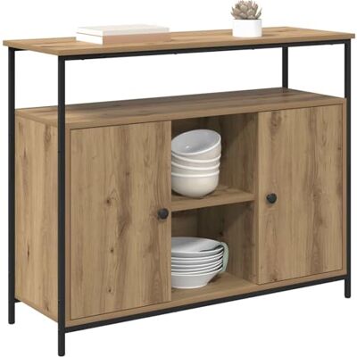 vidaXL Buffet Chêne artisanal 100 x 35 x 80 cm Bois d'ingénierie, Salle à manger, unité de rangement rectangulaire, meuble moderne, design pratique, cabinet polyvalent vidaXL Buffet Chêne artisanal 100 x 35 x 80 cm Bois d'ingénierie, Salle à manger, unité de rangement rectangulaire, meuble moderne, design pratique, cabinet polyvalent