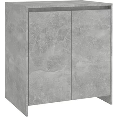 vidaXL Buffet, Armoire avec 2 Portes, Meuble de Rangement, Organisateur de Salle de Séjour Salon Intérieur, Gris Béton Bois d'Ingénierie vidaXL Buffet, Armoire avec 2 Portes, Meuble de Rangement, Organisateur de Salle de Séjour Salon Intérieur, Gris Béton Bois d'Ingénierie