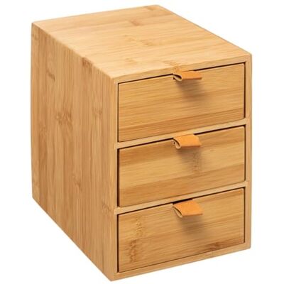 5 five simply smart 5five Boîte de Rangement Bambou, 3 Tiroirs, 20 x 15 x 21 cm Mini Commode pour Bureau, Salle de Bain, Maquillage 5 five simply smart 5five Boîte de Rangement Bambou, 3 Tiroirs, 20 x 15 x 21 cm Mini Commode pour Bureau, Salle de Bain, Maquillage