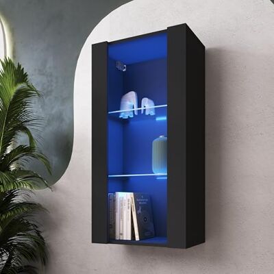 Komodee Vitrine Suspendue Tivoli A2 Blanc/Noir 50x100x29 cm Komodee Vitrine Suspendue Tivoli A2 Blanc/Noir 50x100x29 cm