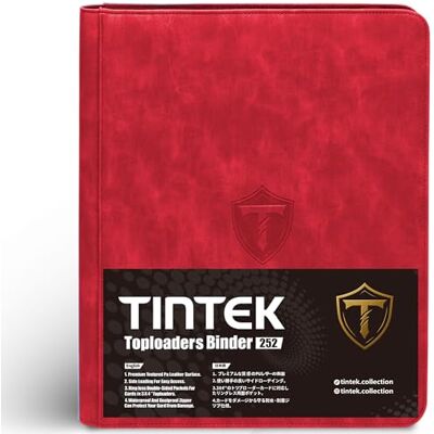 TINTEK Classeur à 9 pochettes pour cartes à collectionner Peut contenir 252 cartes, compatible avec les pochettes de 7,6 x 10,2 cm, porte-cartes pour PTCG, Sports, TCG, Yu-Gi-Oh, MTG (rouge) TINTEK Classeur à 9 pochettes pour cartes à collectionner Peut contenir 252 cartes, compatible avec les pochettes de 7,6 x 10,2 cm, porte-cartes pour PTCG, Sports, TCG, Yu-Gi-Oh, MTG (rouge)