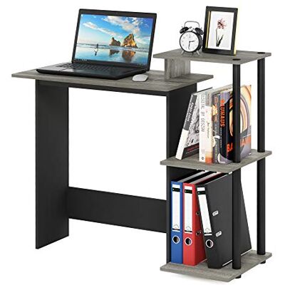Furinno Eiche Grau/Schwarz Bureau pour Ordinateur Furinno Eiche Grau/Schwarz Bureau pour Ordinateur