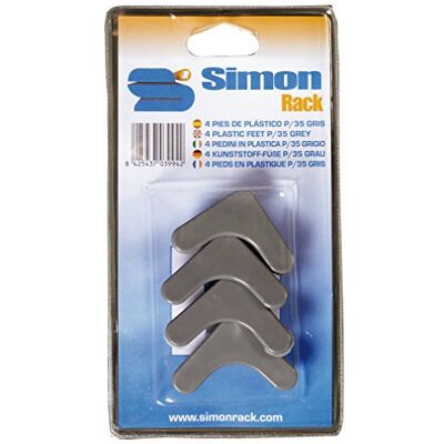 Simon Rack Simonrack Blister 4 Pieds P/35 Gris Simon Rack Simonrack Blister 4 Pieds P/35 Gris