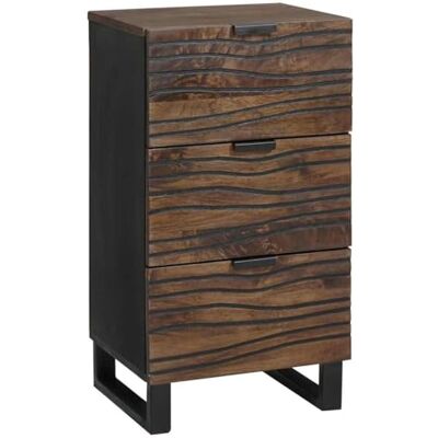 vidaXL Buffet Marron 40 x 33 x 75 cm bois de manguier massif, Buffet rustique, meuble en bois rectangulaire pour salle à manger, solution de rangement élégante, console compacte, unité polyval vidaXL Buffet Marron 40 x 33 x 75 cm bois de manguier massif, Buffet rustique, meuble en bois rectangulaire pour salle à manger, solution de rangement élégante, console compacte, unité polyval