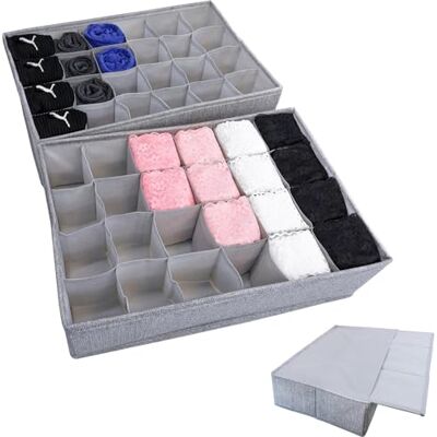 SIMPLE JOY ® Organisateur PAX50 (52 compartiments) Lot de 2, PAX rangement de tiroir adapté et compatible avec Ikea Armoire SIMPLE JOY ® Organisateur PAX50 (52 compartiments) Lot de 2, PAX rangement de tiroir adapté et compatible avec Ikea Armoire