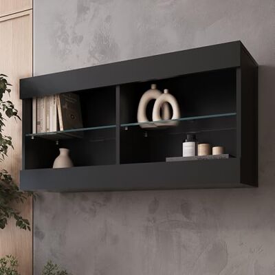 Komodee Vitrine Suspendue Tivoli A2 Wotan/Noir 100x50x29 cm Komodee Vitrine Suspendue Tivoli A2 Wotan/Noir 100x50x29 cm