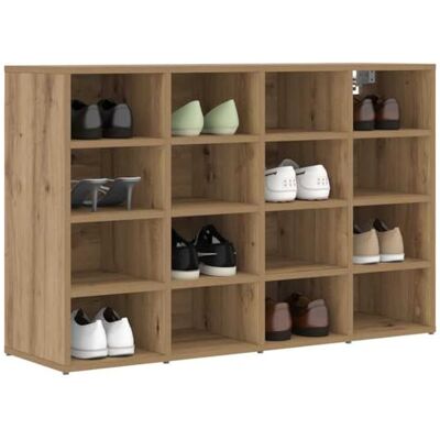 vidaXL Cabinet à chaussures Chêne artisanal 103 x 30 x 67 cm, Meuble à chaussures rectangulaire moderne, rangement pratique, organisateur intérieur, style minimaliste pour l'entrée vidaXL Cabinet à chaussures Chêne artisanal 103 x 30 x 67 cm, Meuble à chaussures rectangulaire moderne, rangement pratique, organisateur intérieur, style minimaliste pour l'entrée