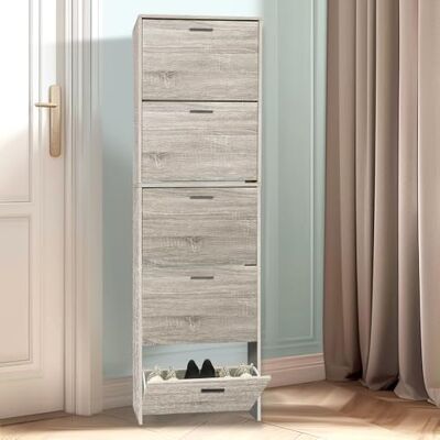 CASABEL Meuble de Rangement à Chaussure 15 Paires Armoire Etagere Grande Capacité pour Entree, Couloir L60xP17xH180 cm Bois Clair CASABEL Meuble de Rangement à Chaussure 15 Paires Armoire Etagere Grande Capacité pour Entree, Couloir L60xP17xH180 cm Bois Clair