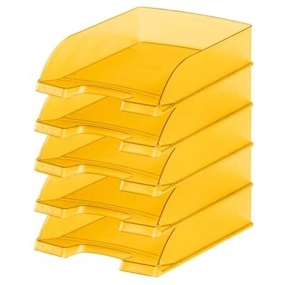 Leitz Corbeille à courrier Jaune Frost Leitz Corbeille à courrier Jaune Frost