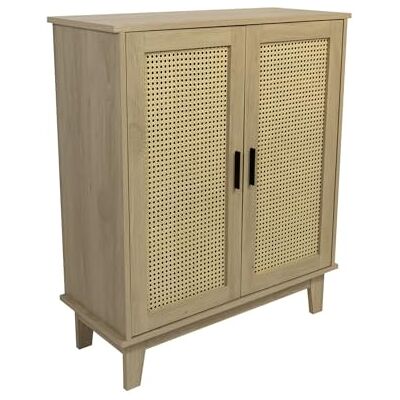 Box and Beyond Commode en Eucalyptus Portes en cannage Naturel 80x34x96cm FSC 100% Box and Beyond Commode en Eucalyptus Portes en cannage Naturel 80x34x96cm FSC 100%